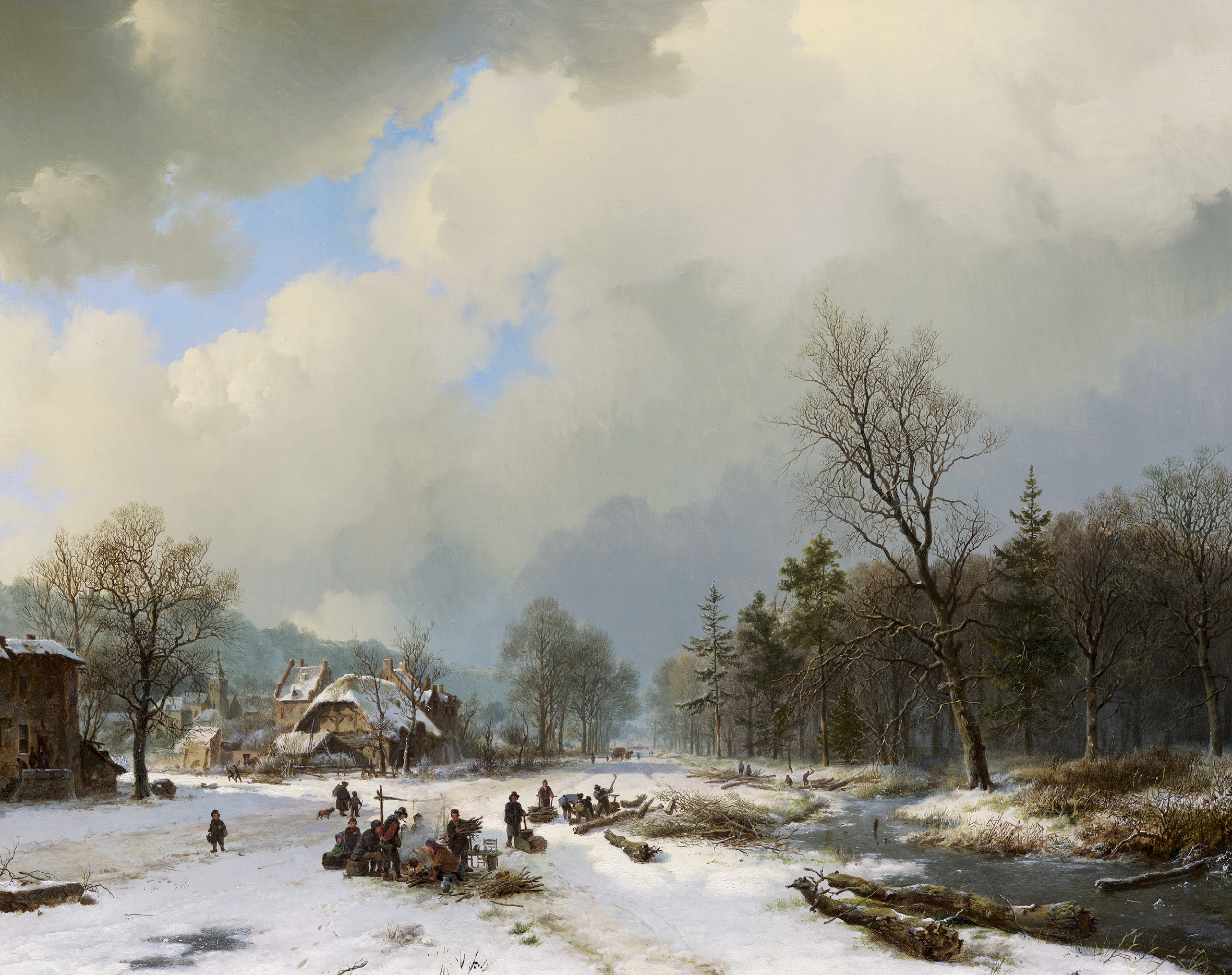 A winter landscape